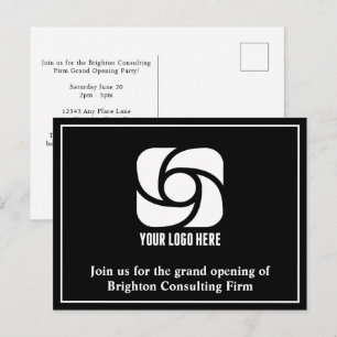 Carte Postale Logo de société personnalisé Ouverture grand publi