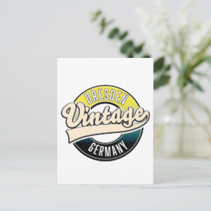 Carte Postale Logo de style vintage Dresde