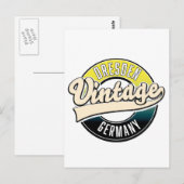 Carte Postale Logo de style vintage Dresde (Devant / Derrière)