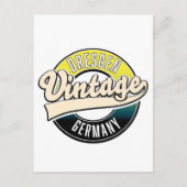 Carte Postale Logo de style vintage Dresde (Devant)