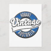 Carte Postale Logo de style vintage Hobart australia (Devant)