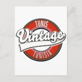 Carte Postale Logo de style vintage Tunis Tunisie (Devant)