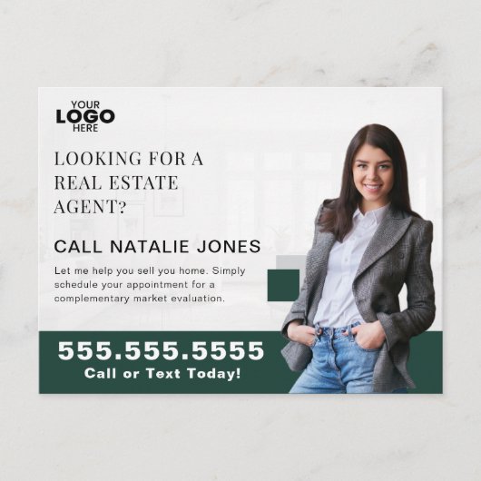 Carte Postale Logo de vente immobilier (Devant)