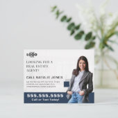 Carte Postale Logo de vente immobilier (Debout devant)