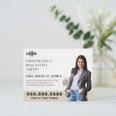 Carte Postale Logo de vente immobilier (Debout devant)