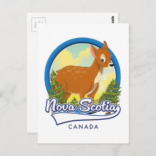 Carte Postale Logo de voyage de la Nouvelle-Écosse Canada