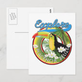 Carte Postale Logo de voyage de Placencia Belize à explorer (Devant / Derrière)