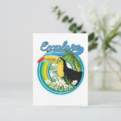 Carte Postale Logo de voyage Explore Aruba (Debout devant)
