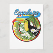 Carte Postale Logo de voyage Explore Placencia Belize (Devant)