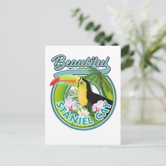 Carte Postale Logo de voyage Staniel Cay (Debout devant)