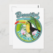 Carte Postale Logo de voyage Staniel Cay (Devant / Derrière)