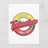 Carte Postale logo de voyageur sac à dos Myanmar monde (Devant)