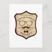 Carte Postale logo de whiskey hipster (Devant)