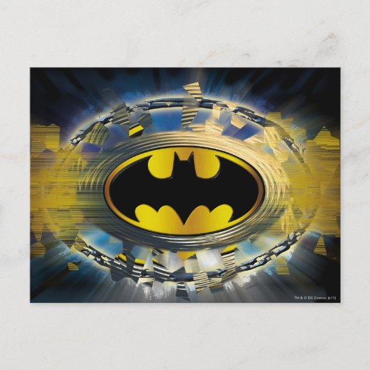 Carte Postale Logo Décoré Batman (Devant)