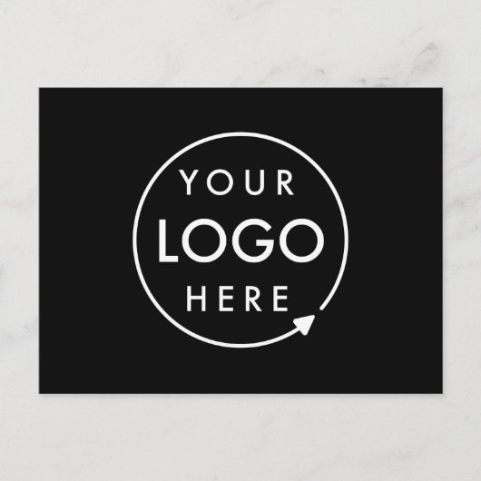 Carte Postale Logo d'entreprise | Black Corporate Company (Devant)
