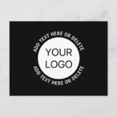 Carte Postale Logo d'entreprise ou toute image et texte modifiab (Devant)