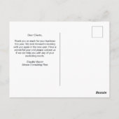 Carte Postale Logo d'entreprise personnalisé 2026 Calendrier Mar (Dos)