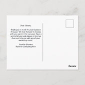 Carte Postale Logo d'entreprise personnalisé Calendrier d'entrep (Dos)