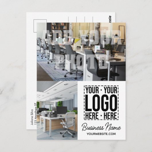 Carte Postale Logo d'entreprise personnalisé Entreprise Cool mod (Devant / Derrière)