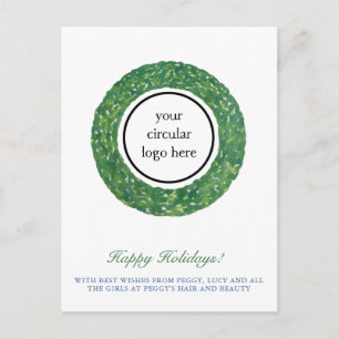 Carte Postale Logo d'entreprise Preppy Happy Joyeux vacances Mes