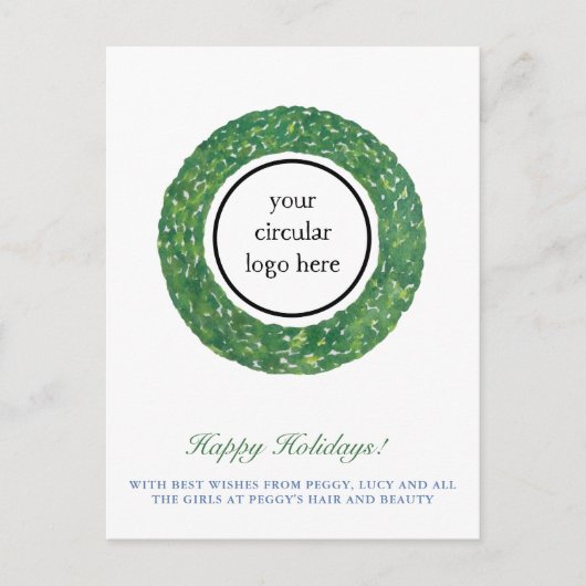 Carte Postale Logo d'entreprise Preppy Happy Joyeux vacances Mes (Devant)