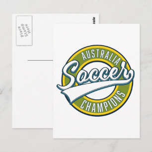 Carte Postale Logo des champions de football d'Australie.