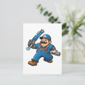 Carte Postale logo des services de plomberie (Debout devant)