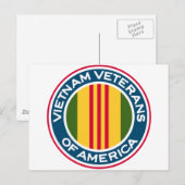 Carte Postale Logo des Vétérans d'Amérique du Vietnam (Devant / Derrière)