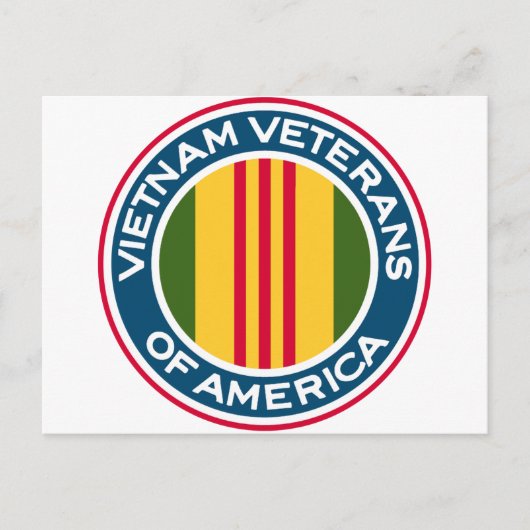 Carte Postale Logo des Vétérans d'Amérique du Vietnam (Devant)