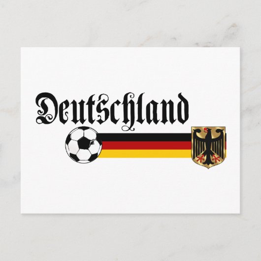 Carte Postale Logo Deutschland grand fussball (Devant)