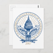 Carte Postale Logo d'inauguration du président Trump Pence (Devant / Derrière)
