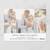 Carte Postale Logo d'or moderne Faux Rose Collage photo (Dos)