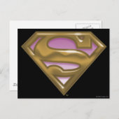 Carte Postale Logo doré Supergirl (Devant / Derrière)