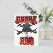 Carte Postale logo Drone God (Debout devant)