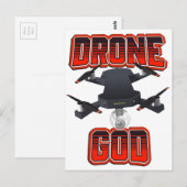 Carte Postale logo Drone God (Devant / Derrière)