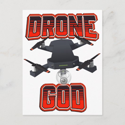 Carte Postale logo Drone God (Devant)