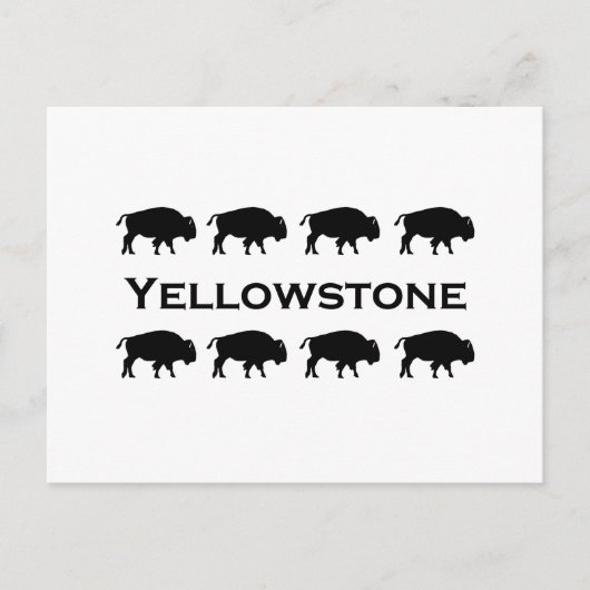 Carte Postale Logo du bison de Yellowstone (Devant)