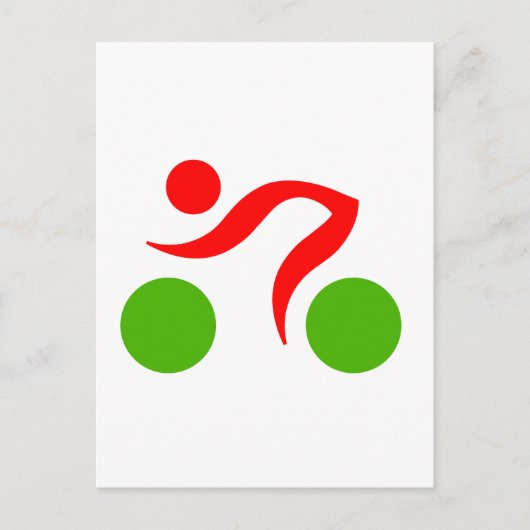 Carte Postale Logo du cool cycliste (Devant)