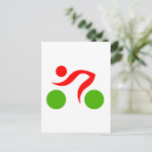 Carte Postale Logo du cool cycliste (Debout devant)