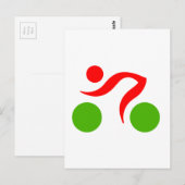 Carte Postale Logo du cool cycliste (Devant / Derrière)