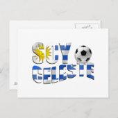 Carte Postale Logo du drapeau de l'Uruguay de Soy Celeste (Devant / Derrière)