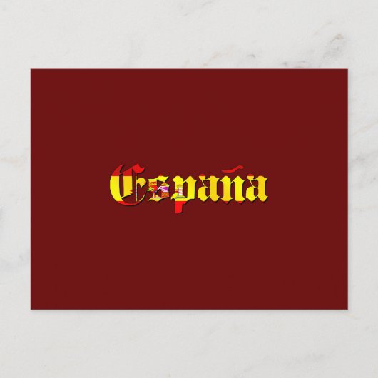 Carte Postale Logo du drapeau Espana - drapeau de l'Espagne Espa (Devant)
