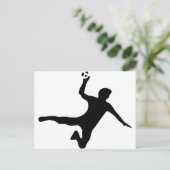 Carte Postale logo du joueur de handball noir (Debout devant)