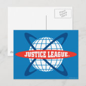 Carte Postale Logo du monde de la Justice League (Devant / Derrière)