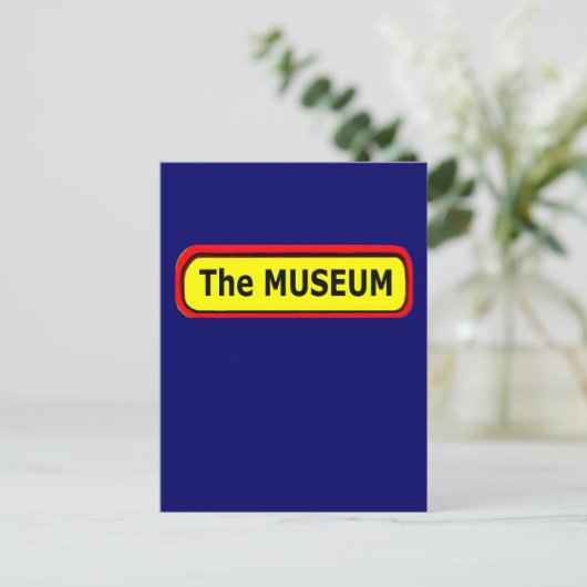 Carte Postale Logo du MUSÉE Le MUSÉE Zazzle (Debout devant)