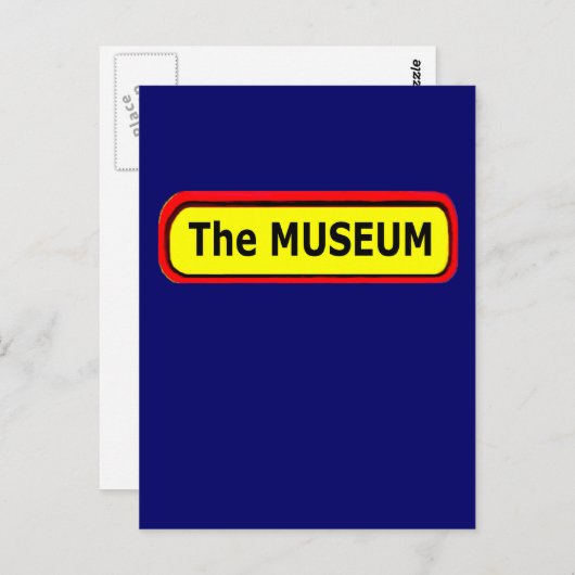 Carte Postale Logo du MUSÉE Le MUSÉE Zazzle (Devant / Derrière)