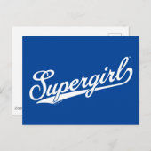 Carte Postale Logo du nom de Supergirl Baseball All-Star (Devant / Derrière)