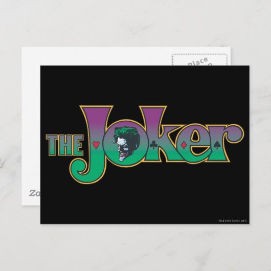Carte Postale Logo du nom Joker (Devant / Derrière)