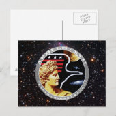 Carte Postale Logo du patch de mission Apollo 17 NASA (Devant / Derrière)
