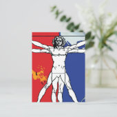 Carte Postale Logo du patch de mission de Skylab 2 Vitruvian Man (Debout devant)